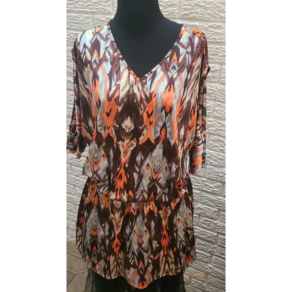 Cowgirl Justice Women's Waisted With See Through Sleeves Dress Size S